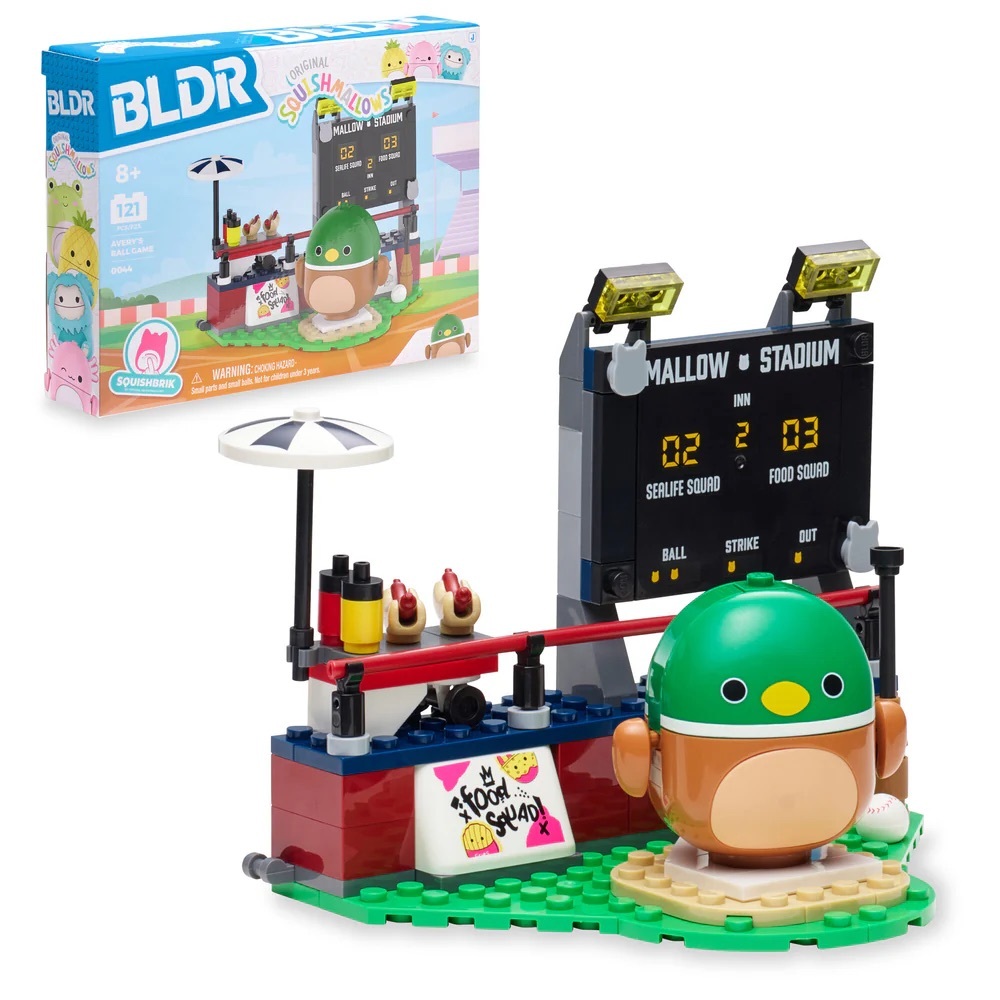 New BLDR Squishmallows Avery’s Ball Game Building Set - 121pc